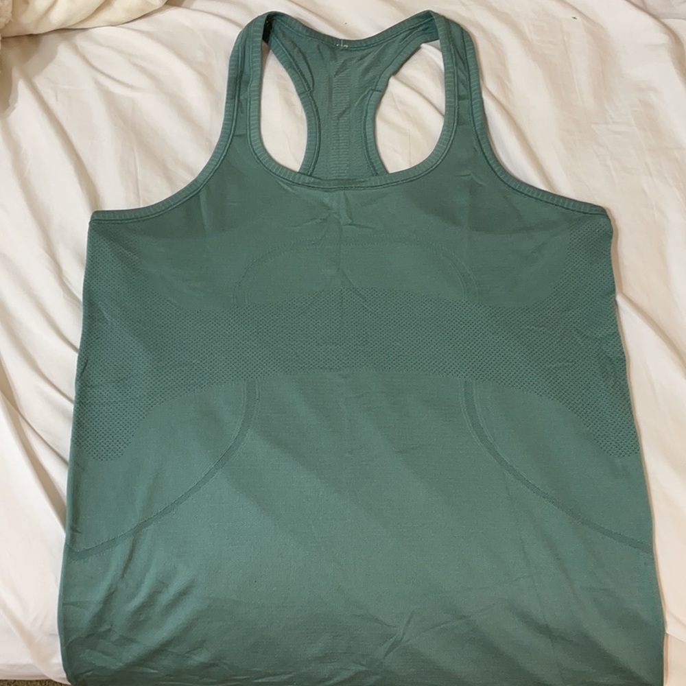 OLIVE GREEN LULULEMON SWIFTLY TECH TANK TOP